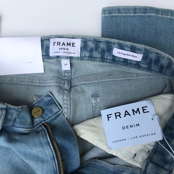 ⭐️HP🧜‍♀️ Frame LeCrop Mini Bootcut Jeans NWT sz27 - Picture 8 of 10